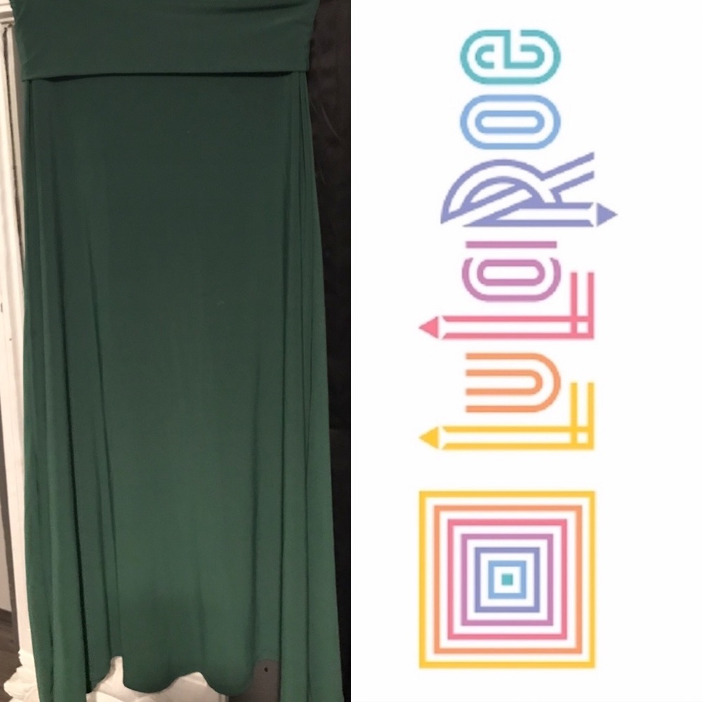 Luluroe slinky dark green Maxi skirt